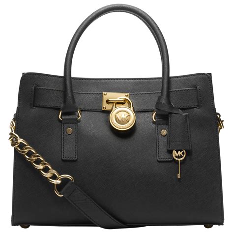 michael kors hamilton medium satchel black|mk hamilton bag price.